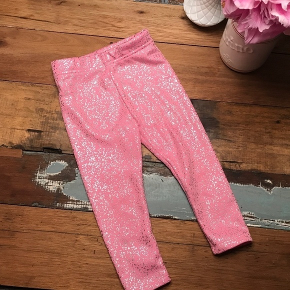 George leggings pink sparkly lined Baby Size 2T - Picture 3 of 4
